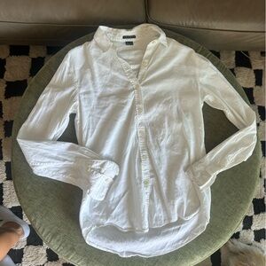 Theory White Button Down Shirt